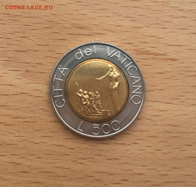 биметалл Ватикан 500 лир 1991 Миссия Спасителя - bimetall_vatikan_500_lir_1991_unc_missija_spasitelja