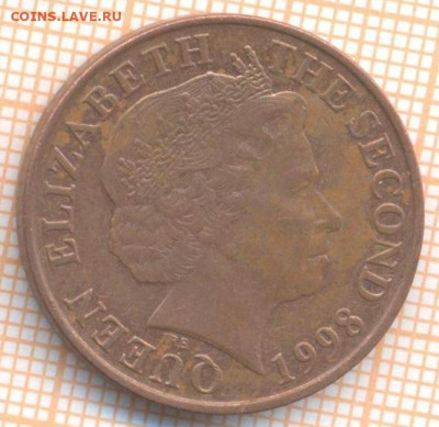Джерси 2 пенса 1998 г., до 30.11.2020 г. 22.00 по Москве - Джерси 2 пенса 1998 2423а