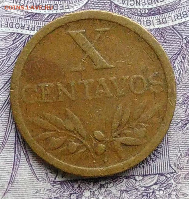 Португалия 10 сентаво 1951 года 27.11.2020 - IMG_20201122_150344