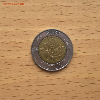биметалл Италия 500 лир 1998 20 лет IFAD - IMG_8641.JPG