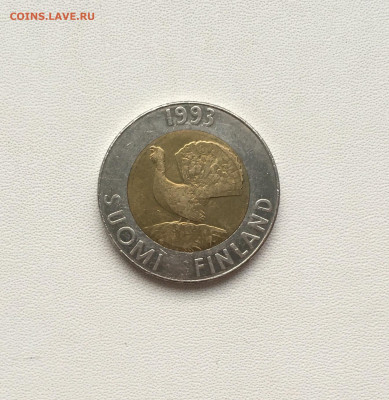 Биметалл Финляндия 10 марок 1993 Тетерев Глухарь птица фауна - IMG_8713.JPG