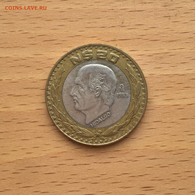 биметалл Мексика 20 песо 1993 Мигель Идальго серебро лот 2 - IMG_7561.JPG