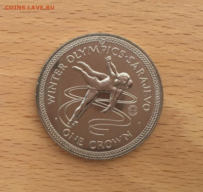 Крона Шайба Остров Мэн 1 крона 1984 Фигурное катание - krona_shajba_ostrov_men_1_krona_1984_olimpijskie_igry_saraevo_figurnoe_katanie_sport_olimpiada (2)