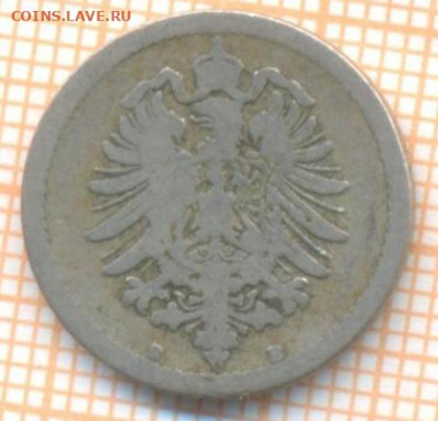 Германия 5 пф 1874 В г., до 02.12.2020 г. 22.00 по Москве - Германия 5 пф 1874 2441а