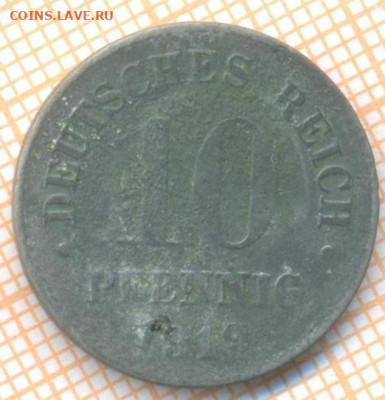 Германия 10 пф 1919 г., до 02.12.2020 г. 22.00 по Москве - Германия 10 пф 1919 2448