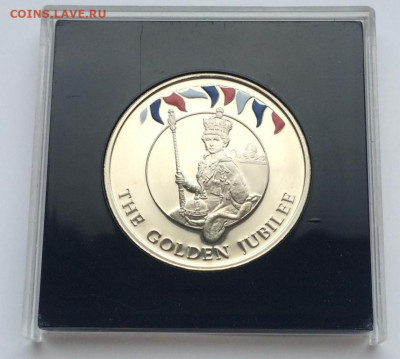 Крона Шайба Фолклендские острова 50 пенсов 2002 - krona_shajba_folklendskie_ostrova_50_pensov_2002_50_let_pravlenija_elizavety_folklendy