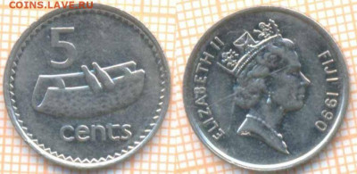 Фиджи 5 центов 1990 г., до 02.12.2020 г. 22.00 по Москве - Фиджи 5 центов 1990 1411