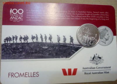 КПД Австралия 20 центов. Битва при Фромелле до 29.11 - анз10
