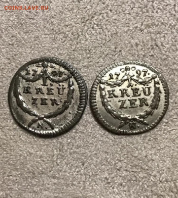 Нюрнберг, 1 Крейцер 1797 года, 2 шт. До 02.12.20 - 49A7F531-1615-463E-96C6-57830C4800AB