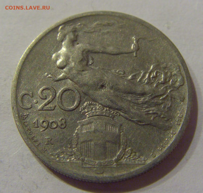 20 чентезимо 1908 Италия №1 04.12.2020 22:00 МСК - CIMG5026.JPG