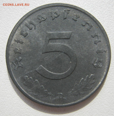 Германия оккупация союзников 5 пфеннигов 1947 D UNC 02.12 - IMG_4560