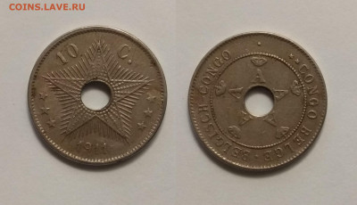 Бельгийское Конго 10 сантимов 1911 года  - 2.12 22:00 мск - IMG_20201121_154228