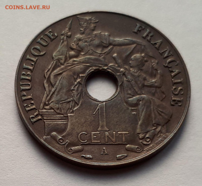 Французский Индокитай 1 цент 1938 г. - 2