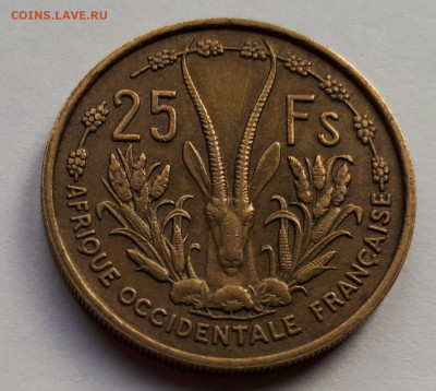 Французская Западная Африка 25 франков 1956 г. - 4