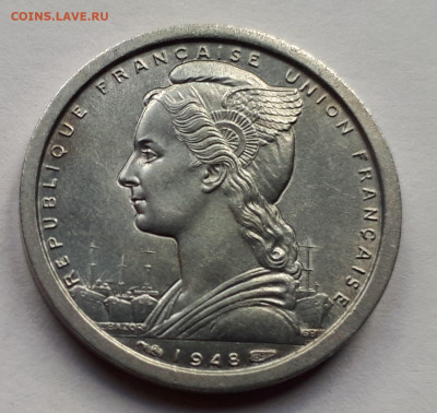 Французская Экваториальная Африка 1 франк 1948 г. - 6