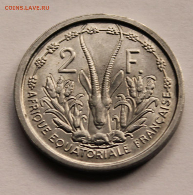 Французская Экваториальная Африка 2 франка 1948 г. Сохран! - 5