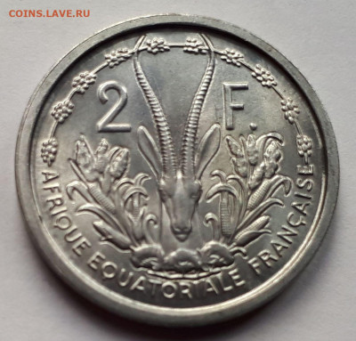 Французская Экваториальная Африка 2 франка 1948 г. Сохран! - 4