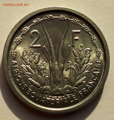 Французская Экваториальная Африка 2 франка 1948 г. Сохран! - 1