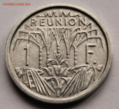 Реюньон Французский 1 франк 1948. Сохран! UNC - 1