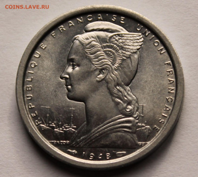Сен Пьер и Микелон 2 франка 1948. Тираж - 300 000. Сохран. - 10