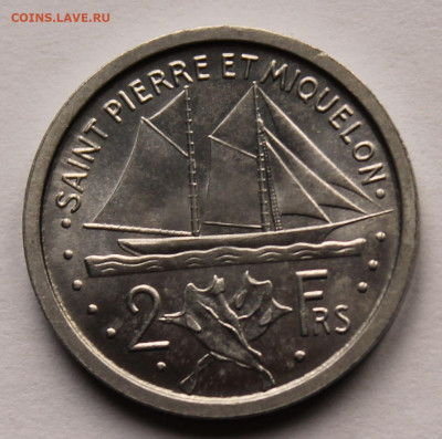 Сен Пьер и Микелон 2 франка 1948. Тираж - 300 000. Сохран. - 3