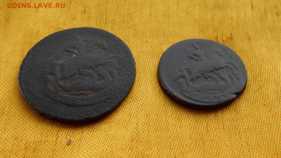 2 Копейки(перечекан)-1757, 1коп.1760г.до 4.12.20. в 22.10 - DSCN3598