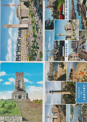 Обмен календарики,открытки,конверты,фотоаппараты,пробки и др - Открытки-Лорьян-Шипка