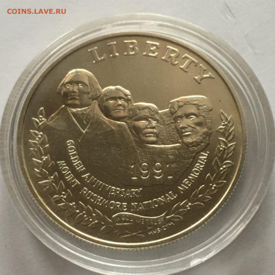 США 1$ 1991г 50 лет Национальному мемориалу Рашмор - image-29-11-20-12-05-1