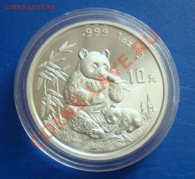 Китай 10 юань Панда 1996 год, 1 oz Ag 999 пробы - DSC03760.JPG