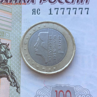 биметалл 1 евро Нидерланды 1999 - bimetall_1_evro_niderlandy_1999