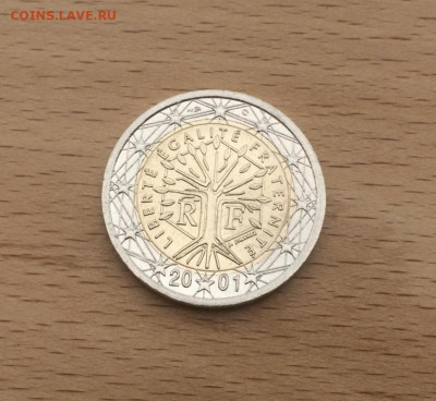 биметалл 2 евро Франция 2001 - bimetall_2_evro_francija_2001