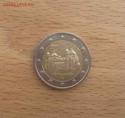 биметалл 2 евро Германия 2014 двор D Нижняя Саксония - bimetall_2_evro_germanija_2014_dvor_d_cerkov_svjatogo_mikhaelja_nizhnjaja_saksonija