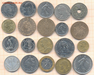 Франция 20 монет, до 09.12.2020 г. 22.00 по Москве - 20 монет Франции1