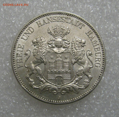 Вольный город Гамбург. 5 МАРОК 1913 года. UNC. До 07.12.20 - 5Марок1913.JPG