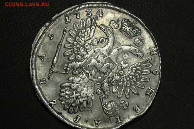 1 рубль 1734, переходный портрет. До 10.12.20 - 6