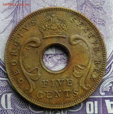 Восточная Британская африка 5 центов 1949 года 11.12.2020 - IMG_20201208_090231