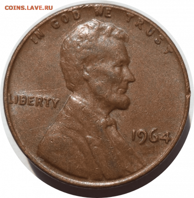 1 цент 1964 г. США до 10.12.20 в 22:00 МСК - Rounded_20201209_003510