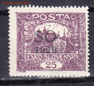 Чехословакия 1920 1м * * надпечатка на 25г до 14 12 - 32