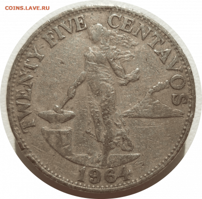 25 сентаво 1964 г. ФИЛИППИНЫ до 11.12.20 в 22:00 МСК - Rounded_20201210_151626