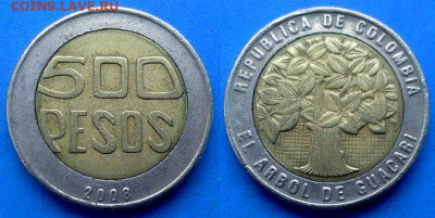 Колумбия - 500 песо 2008 года (БИМ) до 16.12 - Колумбия 500 песо, 2008