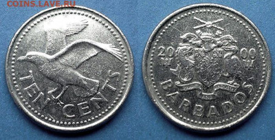 Барбадос - 10 центов 2000 года (Фауна) до 16.12 - Барбадос 10 центов, 2000