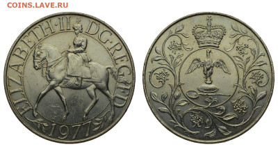 Великобритания. 1 крона 1977 г. 25 лет правл. До 13.12.20. - DSH_9423.JPG