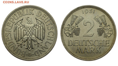 ФРГ. 2 марки 1951 г. D. До 13.12.20. - DSH_9425.JPG