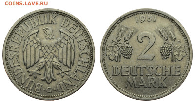 ФРГ. 2 марки 1951 г. G. До 13.12.20. - DSH_9427.JPG