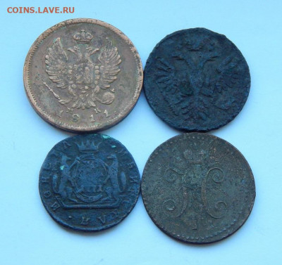 1 копейка 1771 года (сибирь)+3 медных монеты РИ - DSCN3453.JPG