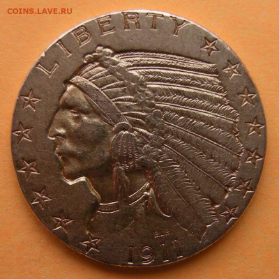 5 долларов 1911 США золото - до 11.12.2020 в 22:00 мск - DSCN8353.JPG