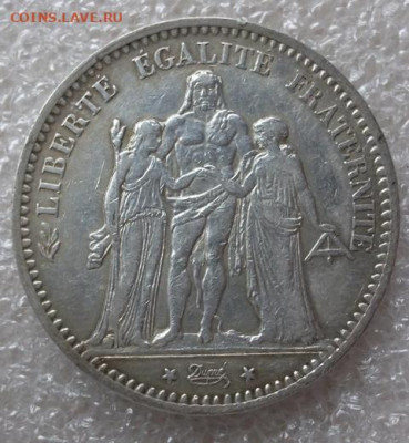 5 франков 1875 год. Франция. Геркулес и музы. А. - 002.JPG