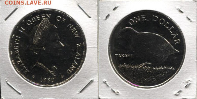 Н.Зеландия 1$ 1982 птичка до 15.12.20 22-00 мск - NZ 1$ 1982 Takahe