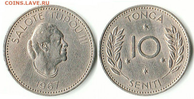 Королевство Тонга - Тонга 10 сенти 1967 KM-7