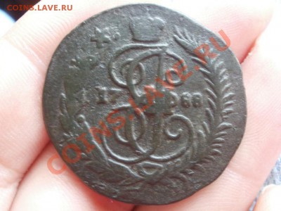 Перечекан из 4 Копеек. 2 Копейки 1788 ММ - P9284838